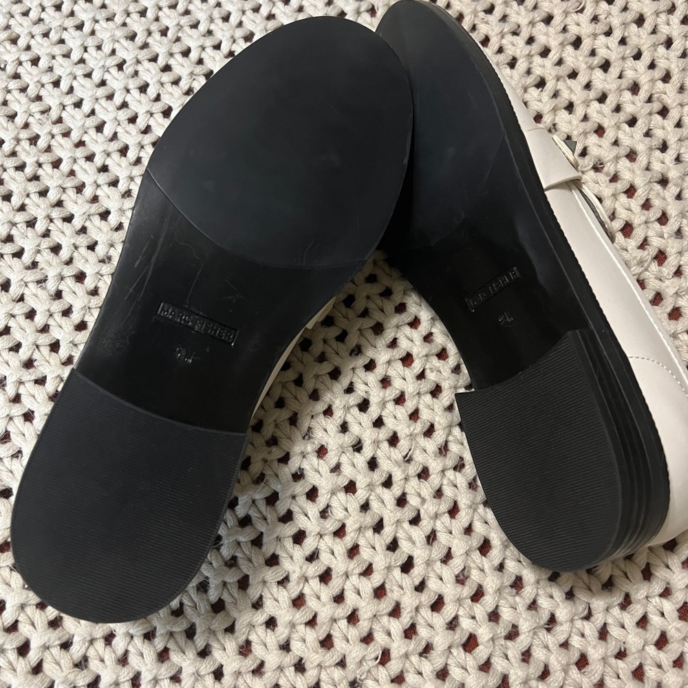 Marc Fisher White Studded Loafer 9.5 - Picture 6 of 7